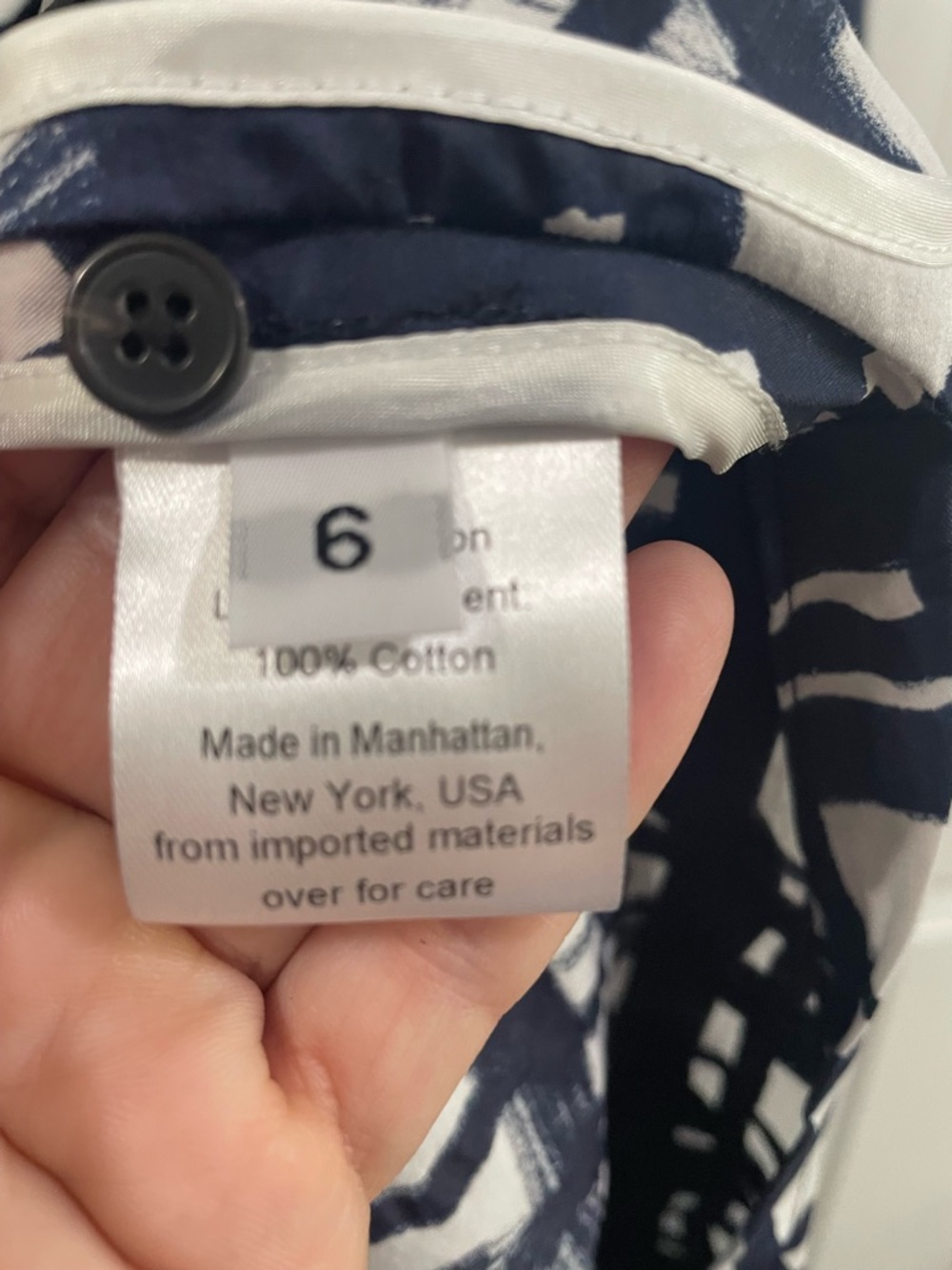 RACHEL COMEY Cotton Navy and White Tranch Dress Women's Size 6 - Picture 10 of 12